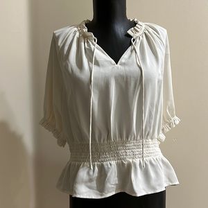 Ann Taylor ivory blouse M